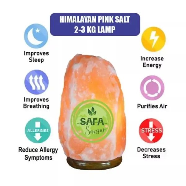 Needs&Gifts 2-3 KG Prime Quality 100% Original Himalayan Crystal Rock Salt Lamp